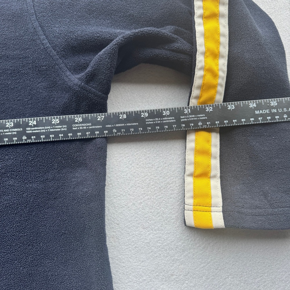 Vtg 90s Y2K American Eagle Mens 2XL Heavyweight Half Zip Fleece Hoodie Striped - Picture 7 of 9